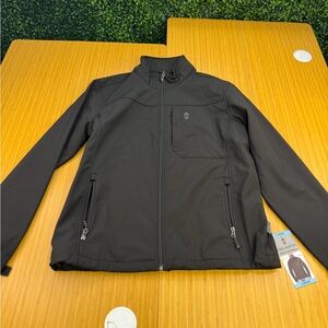 Free Country Men's Stretch Wind & Water Resistant Softshell Jacket Large Black